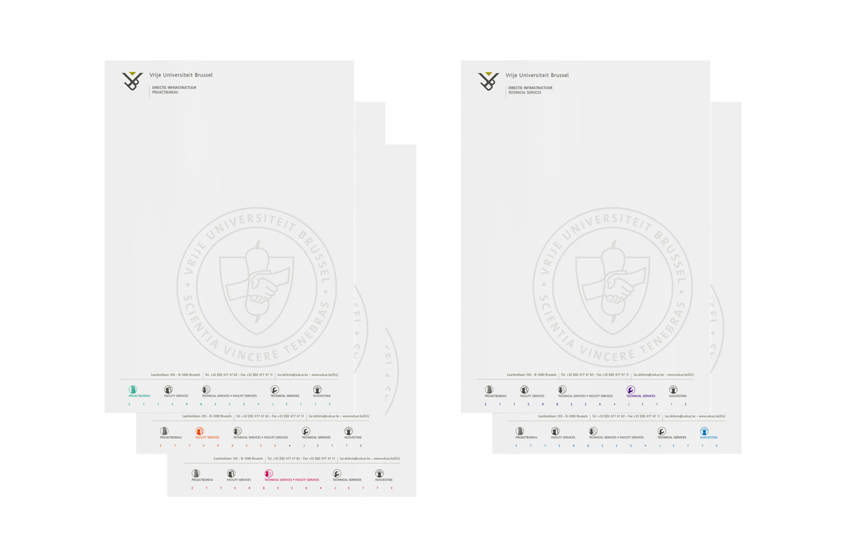 Mioo Design - VUB Briefpapier ontwerp - Creatief reclamebureau Roeselare & Communicatiebureau Roeselare - Grafisch ontwerp - Freelancer - West-Vlaanderen - Brugge - Kortrijk